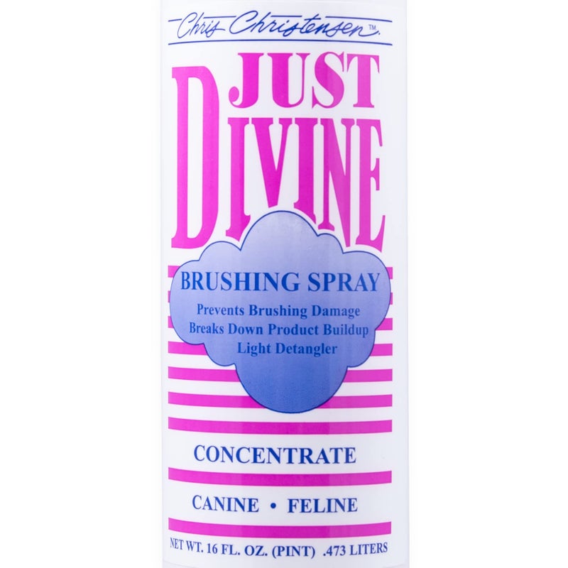 Chris Christensen Just Divine Dog Brushing Spray Concentrate, Groom Like a Professional, Prevents Brushing Damage, Light Detangler, All Coat Types, Made in USA, 16oz - Image 3